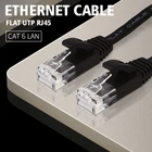 Ethernet-кабель Cat6 Lan CAT 6, плоский UTP RJ45 сетевой кабель 15 см 25 см 50 см 1 м, Соединительный шнур для компьютерного роутера, ноутбука, сетевой кабель