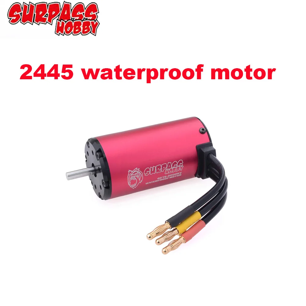 

SURPASS HOBBY Waterproof motor 2445 2.3mm Brushless Motor 3000KV 3600KV 5400KV for Traxxas HSP 1/16 RC Drift Racing Climbing car