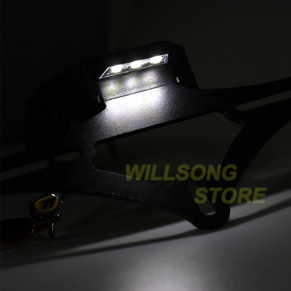 

Registration License Plate Frame Holder Tail Tidy Fender LED Eliminator For KAWASAKI Z650 NINJA 650 2017-2019 Motorcycle