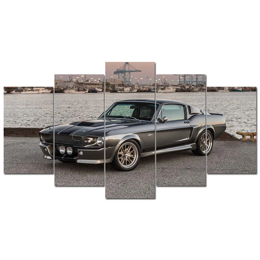 Рамка с HD печатью 5 шт. модульный домашний декор постер настенное искусство Mustang