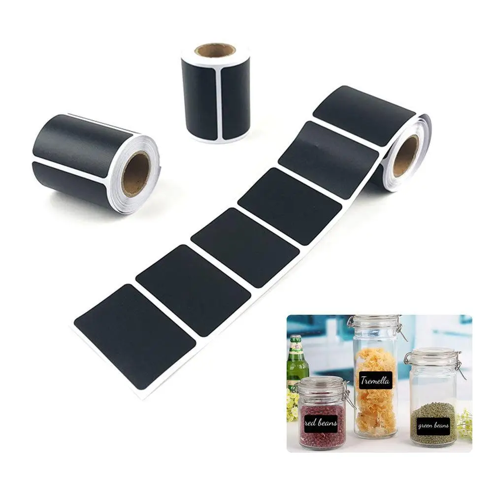 

Blackboard Labels Erasable Labels Self Adhesive Jar Label Stickers Perfect for Kitchen Spice Jars Bottle 120PCS/Roll #CW