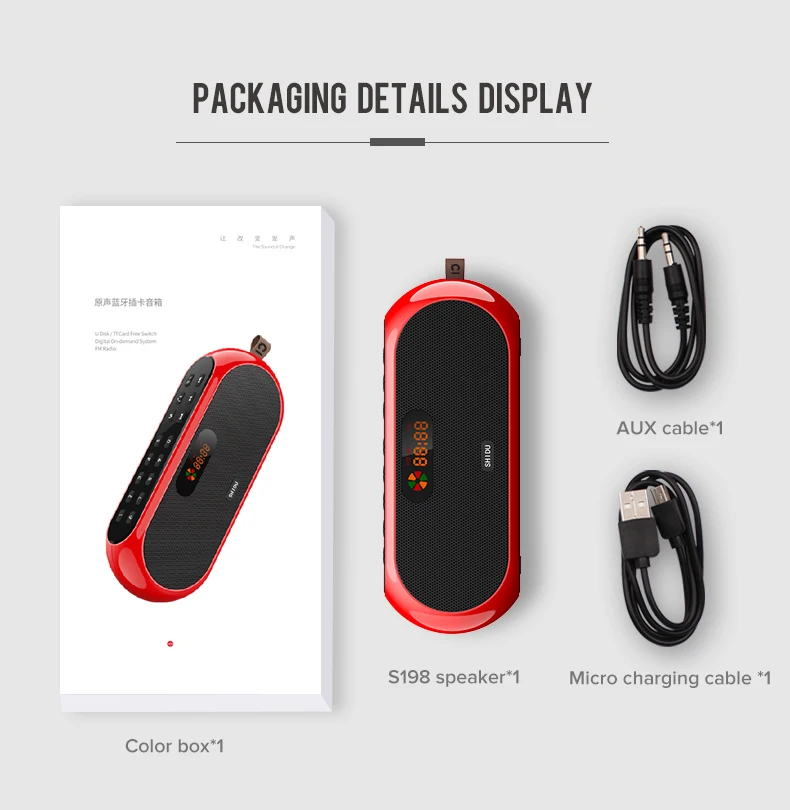 Радио портативный динамик FM беспроводные Bluetooth колонки Саундбар Спорт на