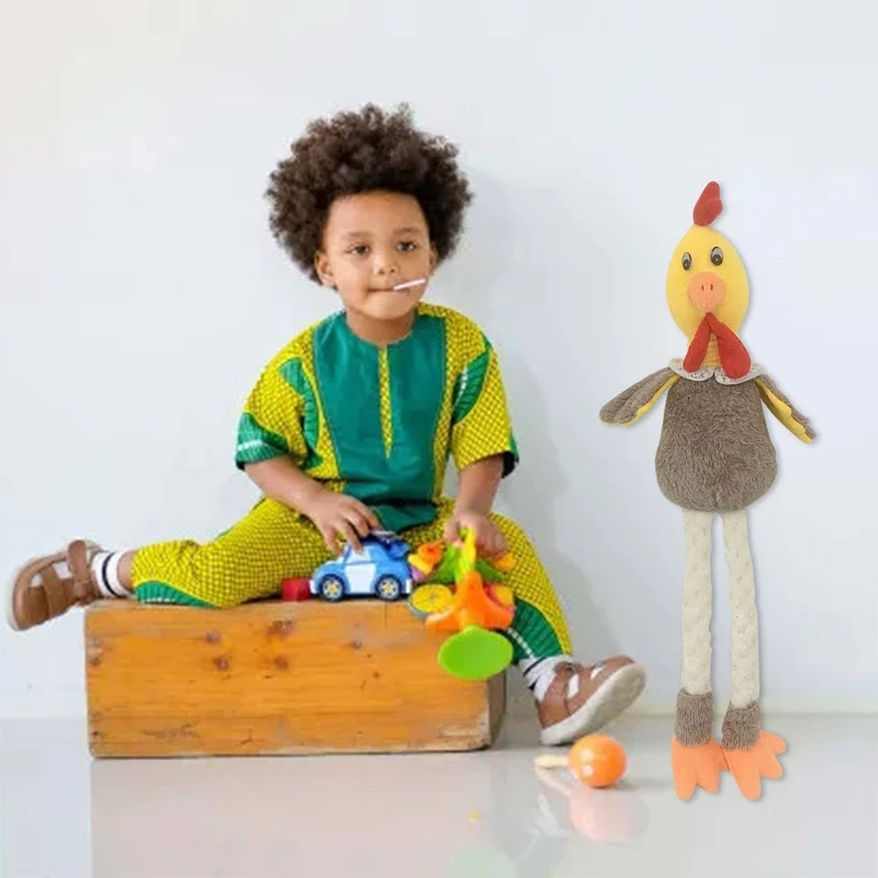 

46cm/18inch Mini Cute Pets Toy Stuffed Turkey Doll for Dollhouse Decor Plush Doll Party Favor Soundable Turkey for Pets
