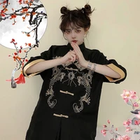 dragon haori 2019 news fashion clothes japanese jacket vintage asian clothes streetwear embroidery style collar top kimono dress