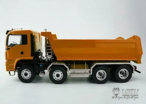 LESU 8*8 передний гидравлический самосвал грузовик 1/14 RC DIY мужская модель окрашенный
