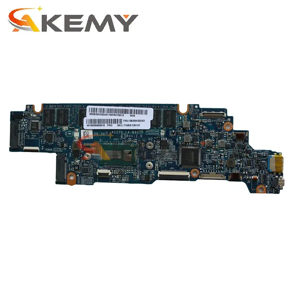 for lenovo yoga 3 1170 yoga 3 11 laptop motherboard with sr23c m 5y10c cpu 8gb ram aizy0 la b921p 5b20h33238 100 test free global shipping