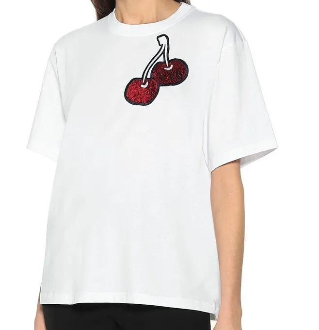 Женская футболка Новинка лета 2020 женская одежда с коротким рукавом и вышивкой