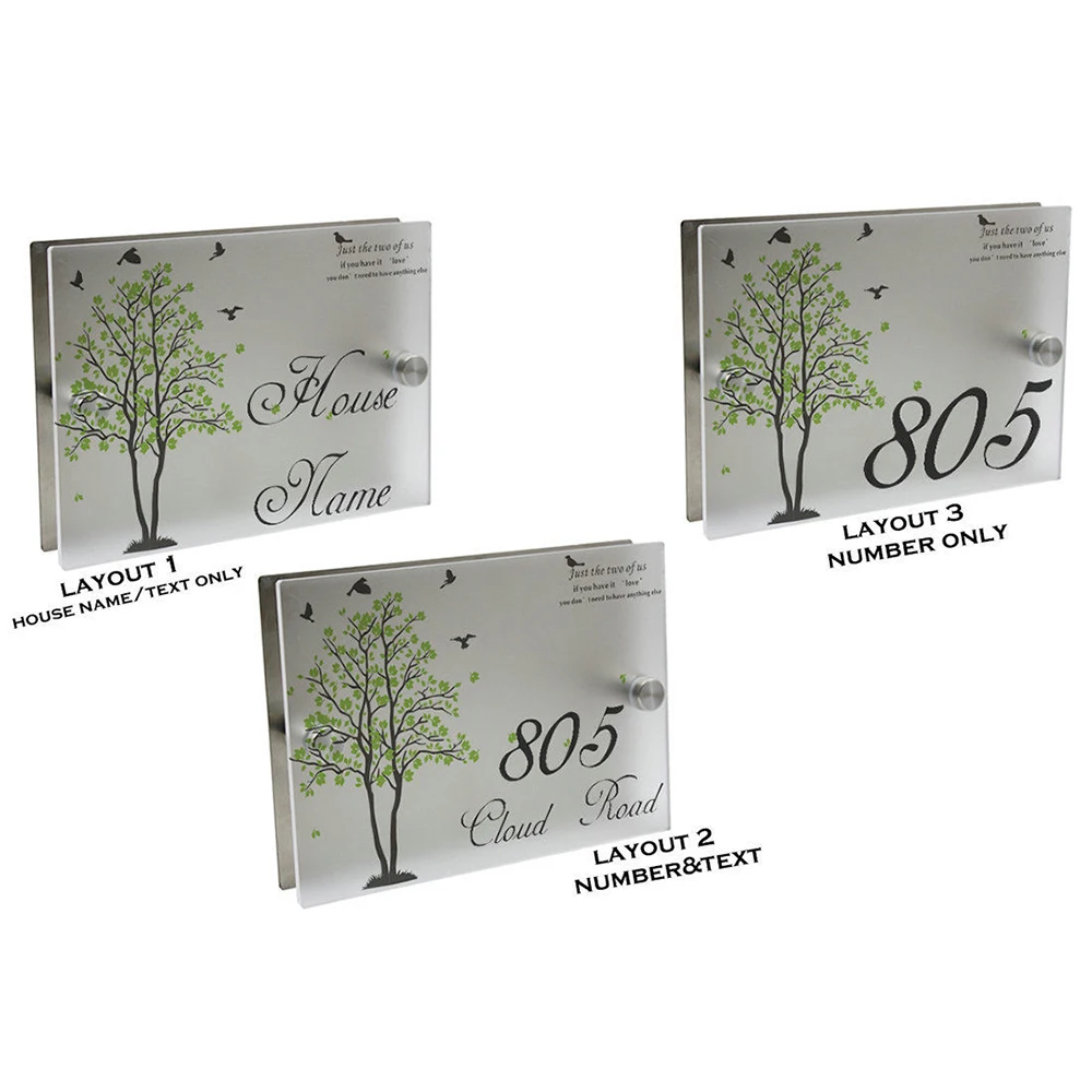 Индивидуальная дверь Садовый дом с номером уличные знаки акриловая матовая