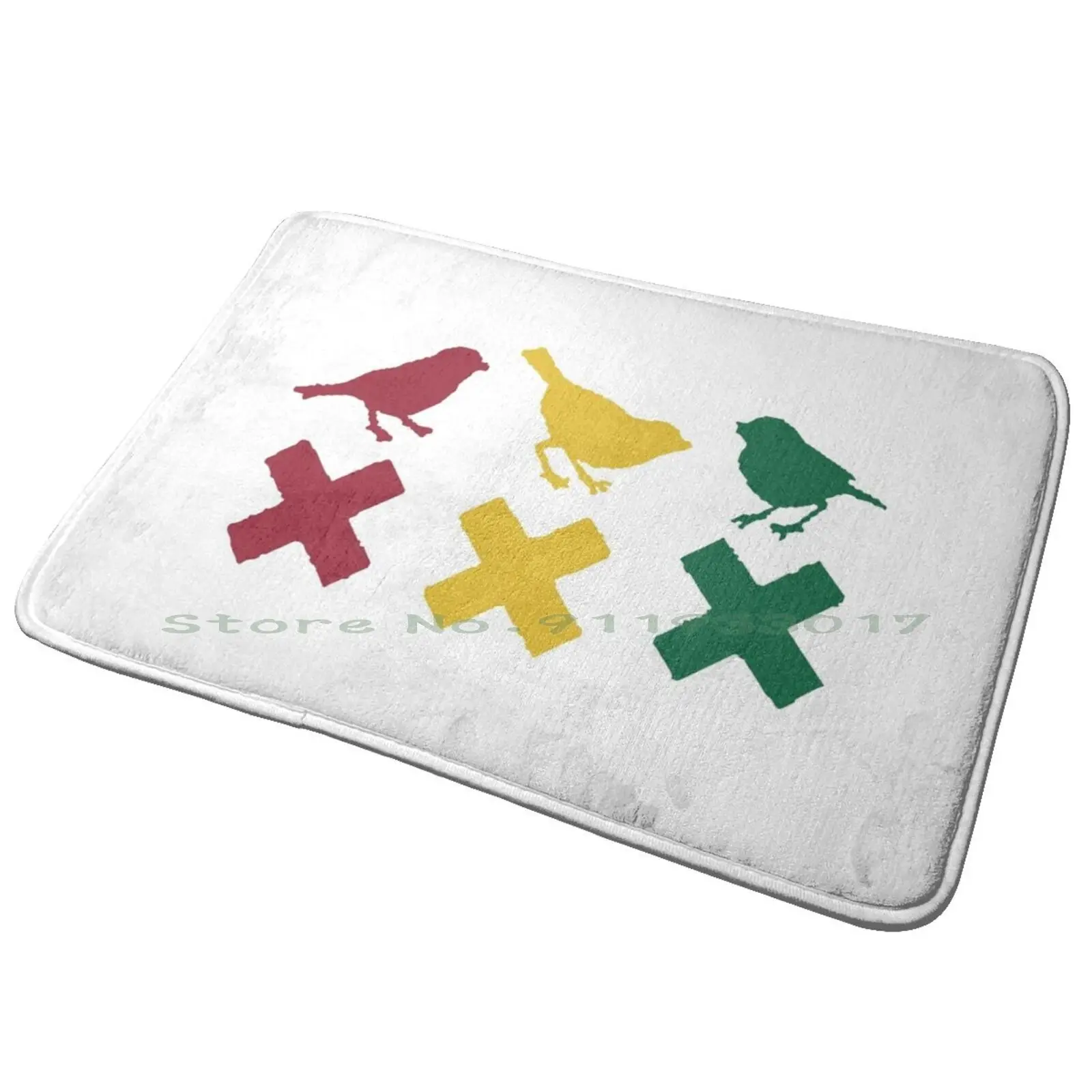 

3 Little Birds Entrance Door Mat Bath Mat Rug Busty Breast Sexy Womens Girls Brunette Face Beautiful Pretty Plus Size Curvy