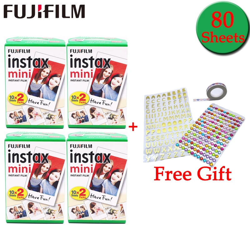 20-100 листов Fuji Fujifilm instax white Color Edge Fims для instax mini 8 9 7s 90 25 50 sp1 фотобумага с бесплатным подарком