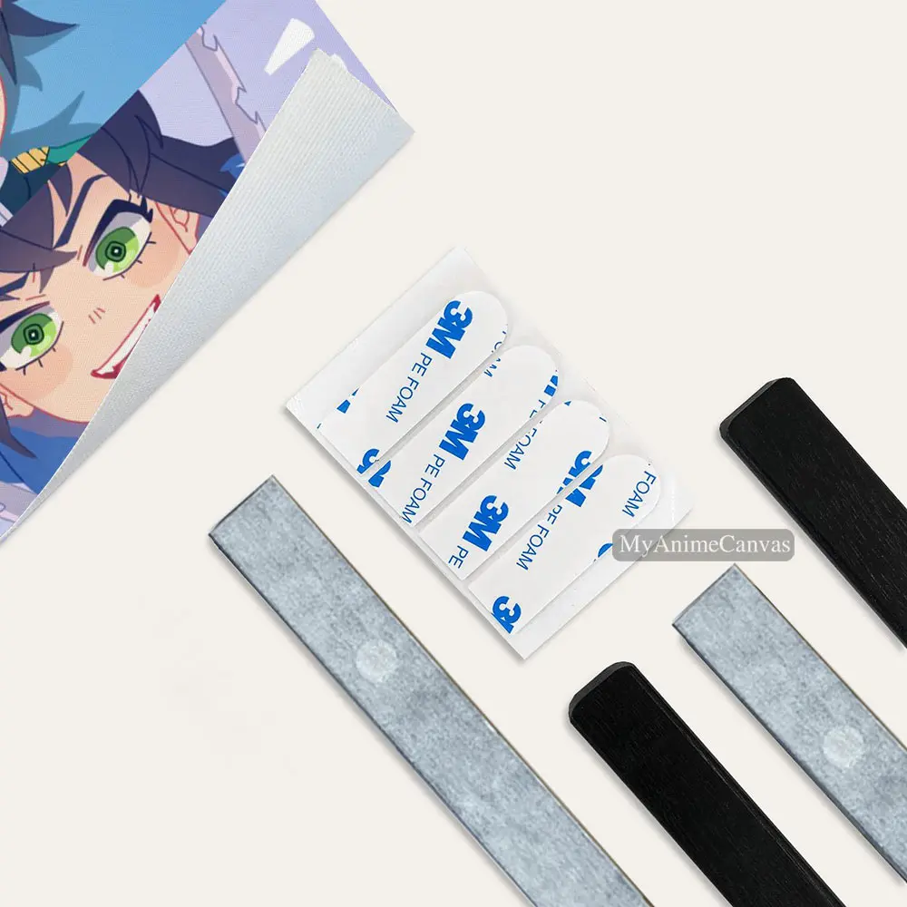 

Anime Demon Slayer wooden Frame Canvas Manga Decoration prints For kids Living Room Magnetic Framed Home decor painting