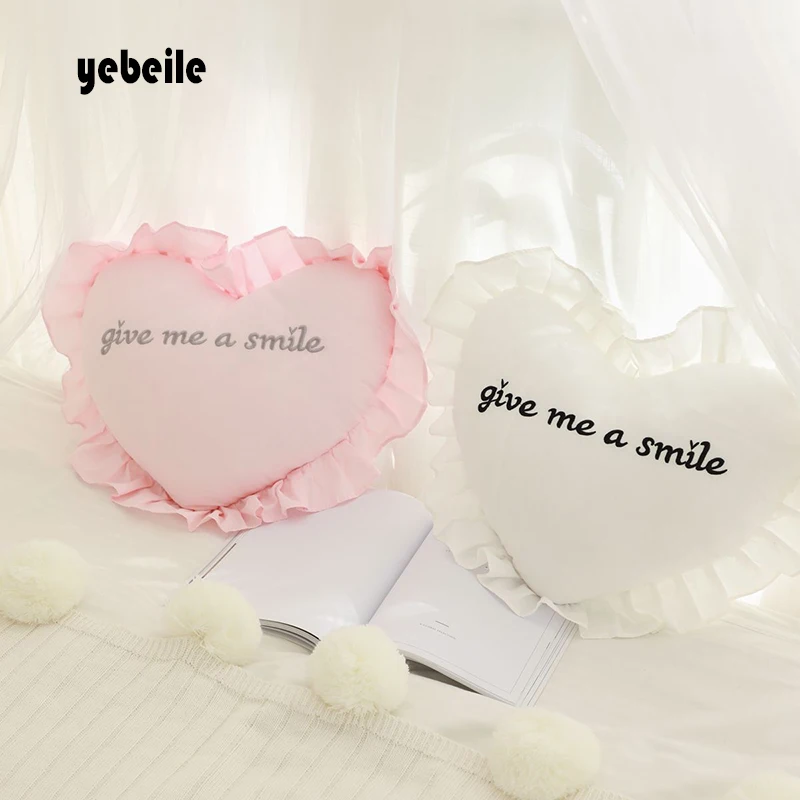 1 шт. Nordic простой вышивка подушка с принтом сердечки для маленькой девочки