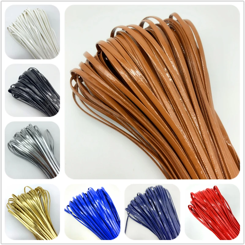 Кожаный шнур из ПУ кожи для изготовления ювелирных изделий 5 ярдов/партия 2/3/4