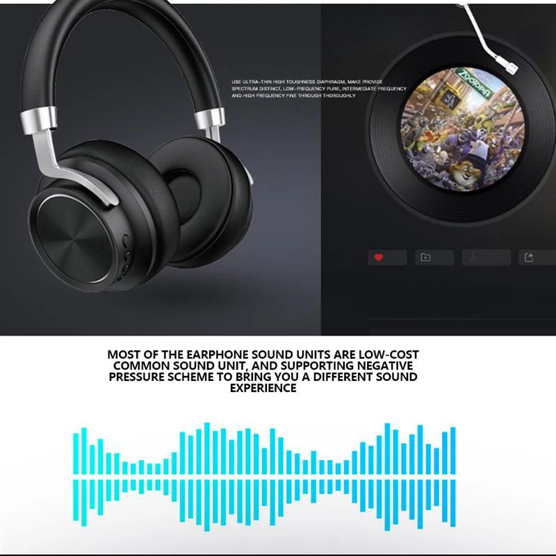 

Lenovo HD800 Wireless Headphone Noise Cancelling Gaming Headset Bluetooth 5.0 Foldable Sports Running Stereo