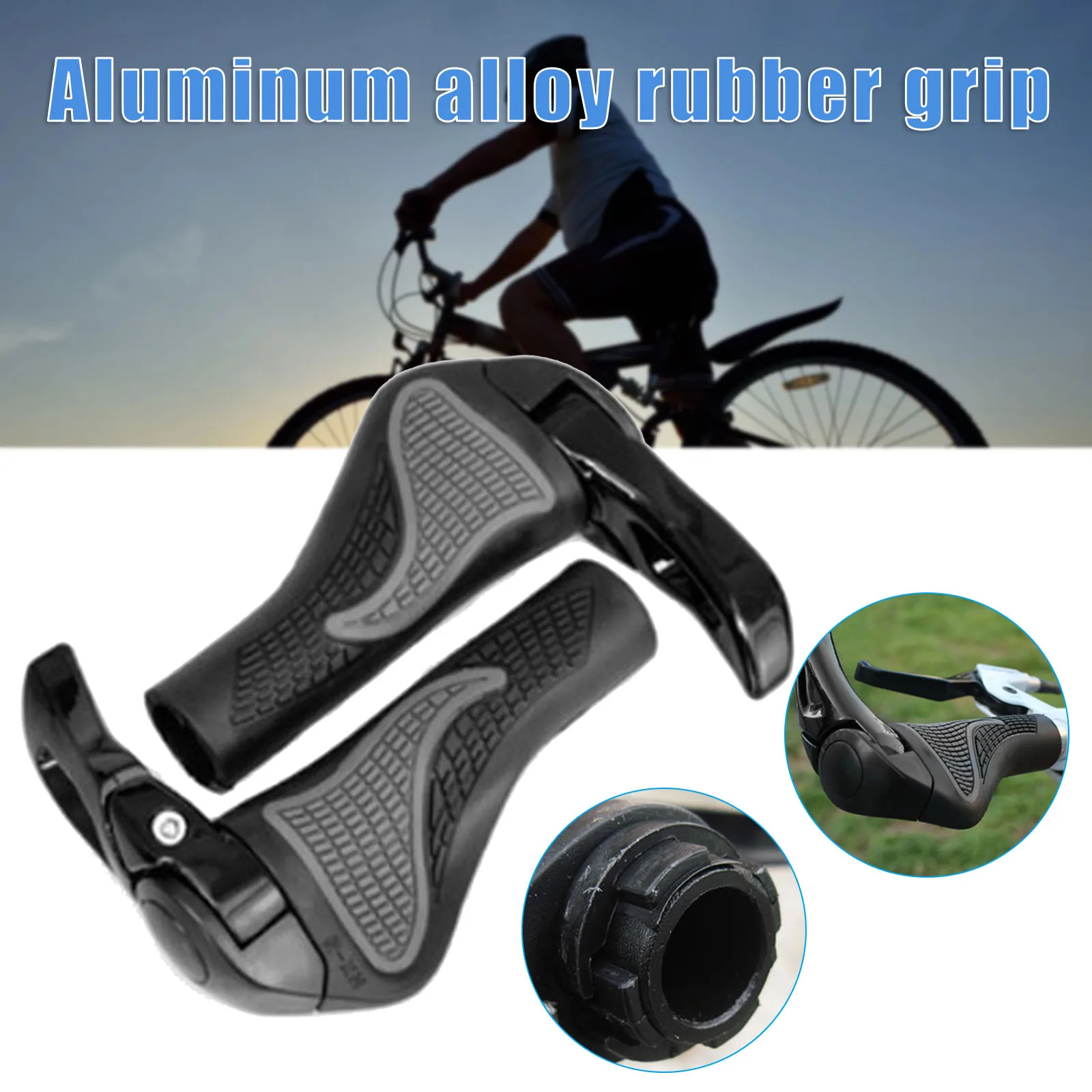 

1 Pair Bike Grips Rubber Ergonomic Antislip Handlebar Bike Accessories For Mountain Bike Grips Bicicleta Accesorios Y Piezas
