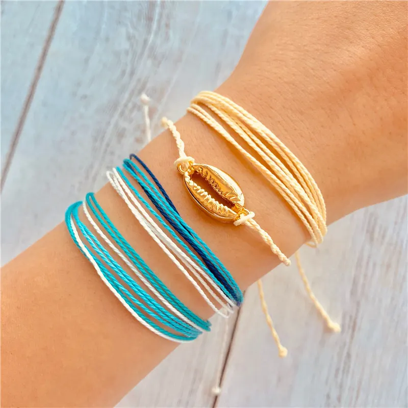 Если вы трендовые оболочки Kpop Многослойное Плетение плетеная веревка Вощеная