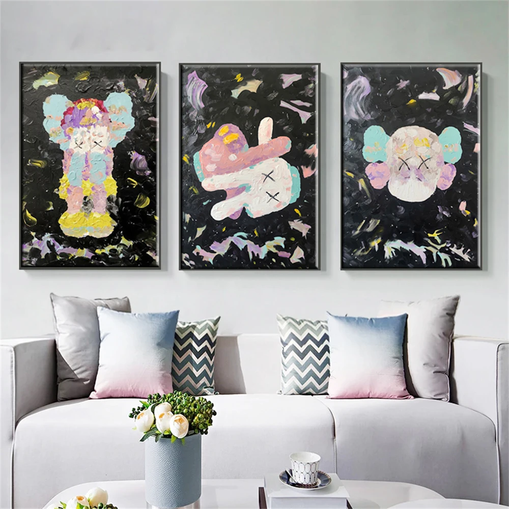 

Abstract Cartoon Trend of Modern Home Decoration Art Decoration Mural Poster Canvas Painting and Living Room Wall Art Prints