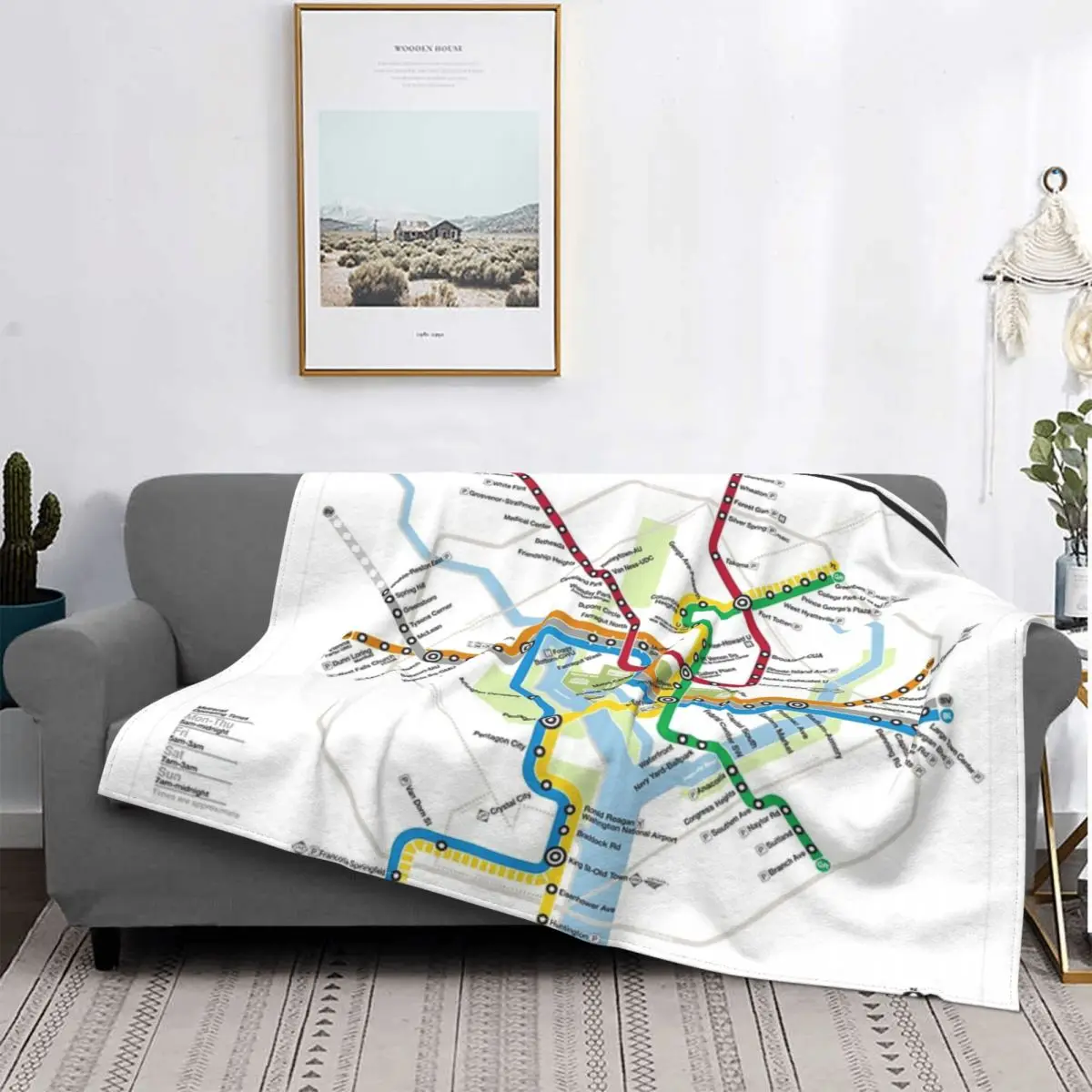 

Manta с mapa de Metro de Wmata, для cama colcha, edredones a cuadros, manta de lana для sofada, colcha, 220x240