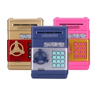 abs funny safety electronic atm password coins safe box automatic deposit machine toy piggy bank toys scroll paper banknote