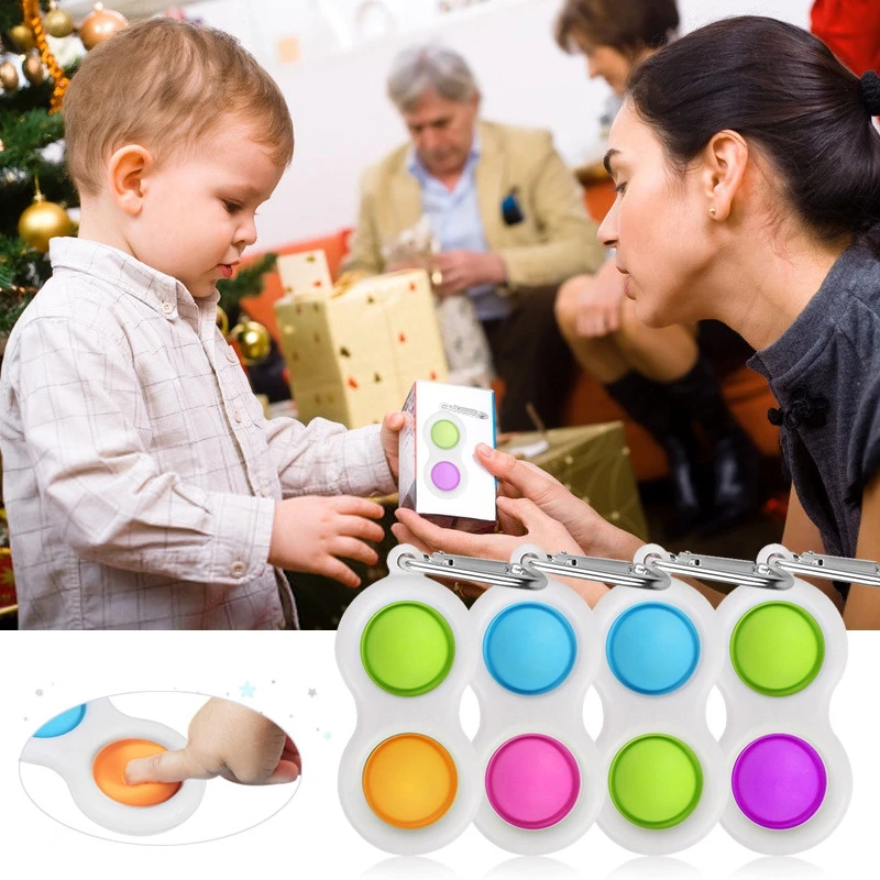 

Simple Dimple Fidget Sensory Toy Stress Relief Toy Autism Anxiety Relief Stress Pop Bubble Squeeze Fidget Toy for Kids Adult