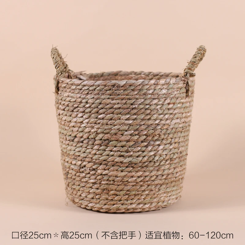 Соломенная Корзина для растений водонепроницаемая соломенная корзина хранения