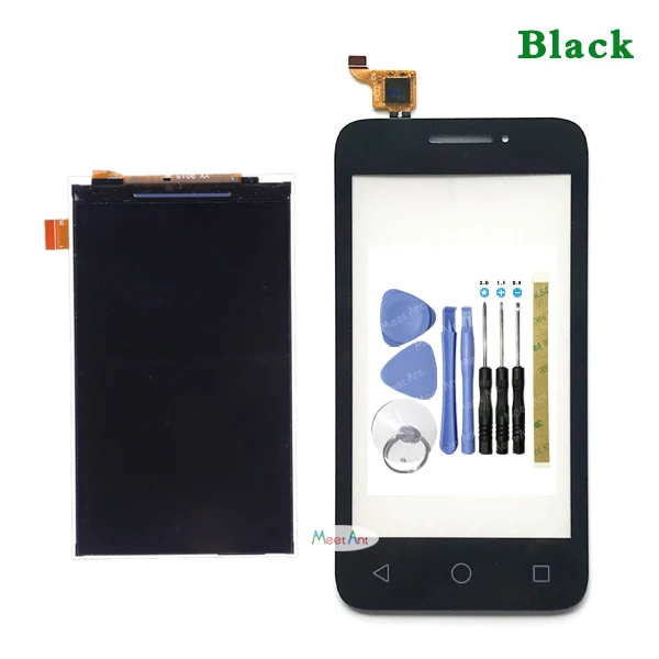 Высокое качество 4,0 ''для Alcatel One Touch Pixi 3 4013D 4013 OT4013 ЖК-дисплей с сенсорным экраном дигитайзер сенсор - Цвет: LCD and Touch Black