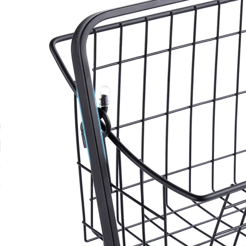 

2 Tiers Iron Storage Shelf Rack for Kitchen Seasoning Organizer Fruits Holder Assembly Bathroom Cosmetic Storage Basket