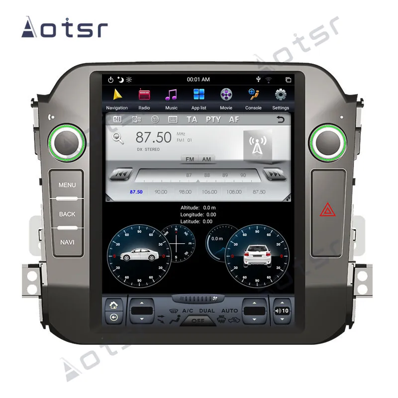 Android 9 0 GPS навигация для Kia Sportage R 2010-2015 Tesla Vertical 10 4 &quotэкран радио PX-6 6-ядерный