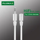 Аудиокабели PUJIMAX со штекером на гнездо 3,5 мм, стерео Удлинитель 1 м2 м для телефона, планшета, автомобиля, наушников MP3MP4