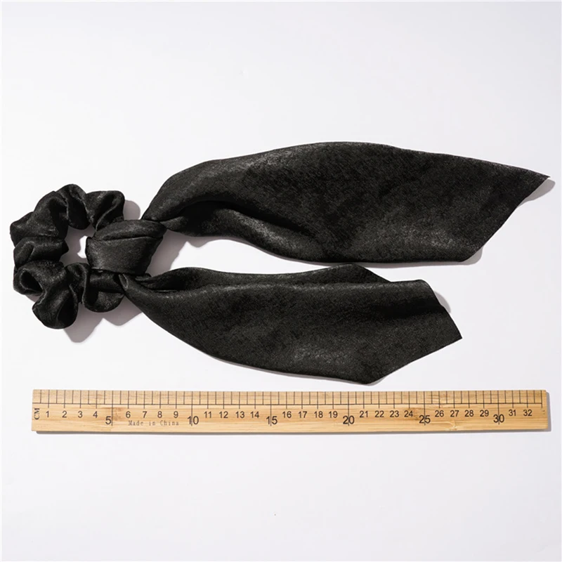 

Satin Scrunchies Rubber Hair Ties Plain Elastic Hair Bands Girl Ponytail Holder Women Hair Accessories Bow Hair Tie Hair Rope
