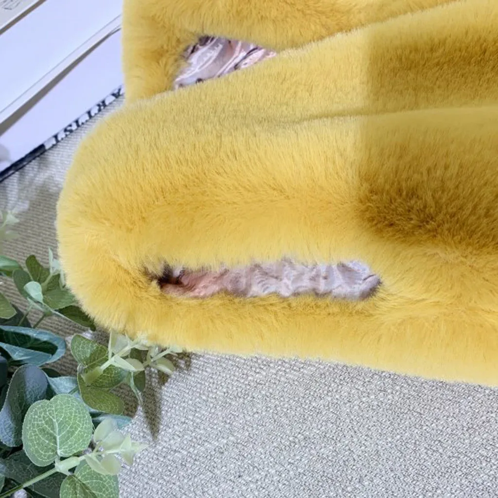 Жилет из искусственного меха для девочек Осень зима 2019 модный толстый теплый