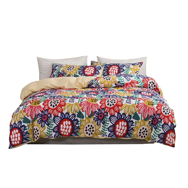 

Sun Flower Red and Gold Bedding Set Twin Queen King Size Bedding Bedding Bag With Pillowcasae
