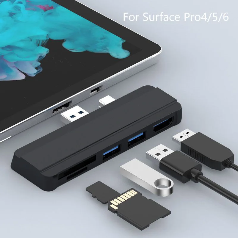 Mosible usb хаб 3 0 док станция для Microsoft Surface Pro 4/5/6 USB3.0 Порты и разъёмы совместимому с HDMI