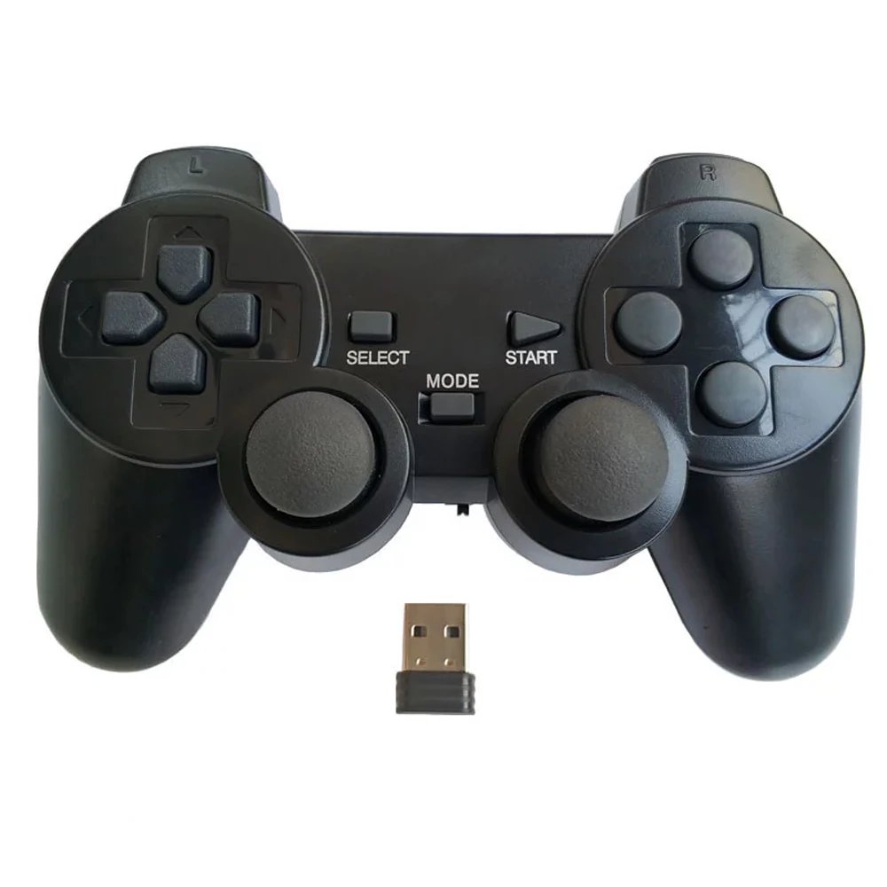 K ISHAKO USB 2,4G Беспроводной игровой контроллер геймпад для компьютера джойстик для ПК и для Windows 7/8/10 черный цвет по низкой цене