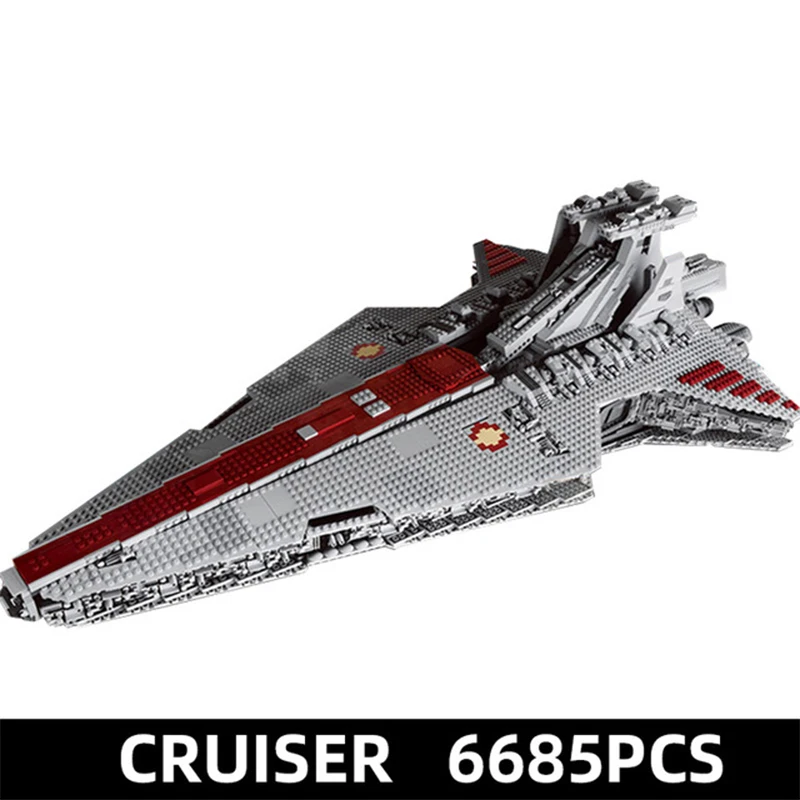 

MOULD KING 21005 The MOC 05077 Republic Star Attack Cruiser Set Building Blocks Kits Assembly Bricks Toys Kids Christmas Gifts