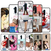 fashion girl baby mon silicone cover for oneplus nord ce 2 n10 n100 9 9r 8t 7t 6t 5t 8 7 6 plus pro phone case shell