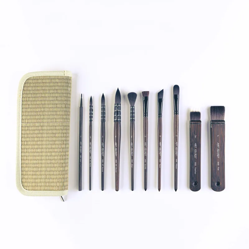 Artsecret New Arrival #999 Watercolor Painting Brush 10/Set Organic Blue Squirrel Horse Hair Multi-Function Acrylic Art Tools