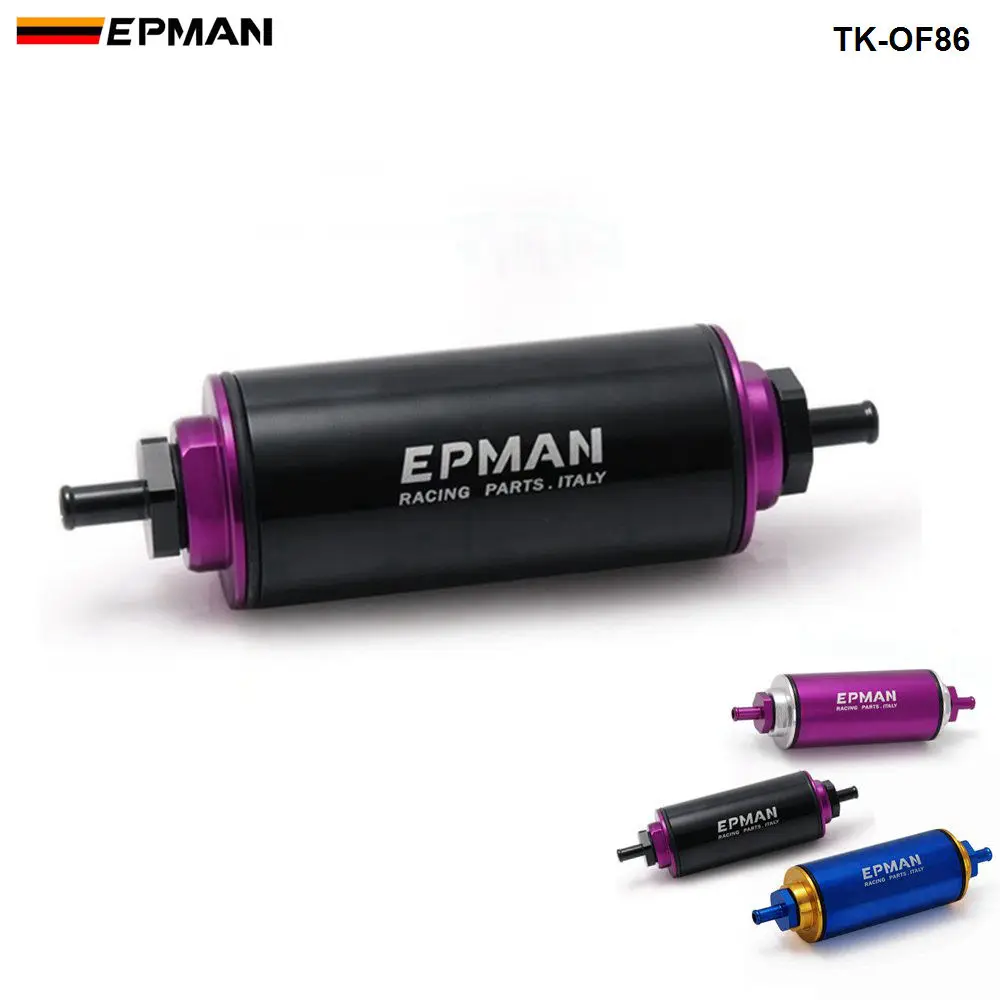 Спортивный EPMAN гоночный готовый встроенный топливный фильтр OD: 8 6 мм синий с