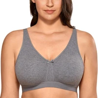 cotton bra full coverage wire free plus size bras for women no padding everyday bralette underwear