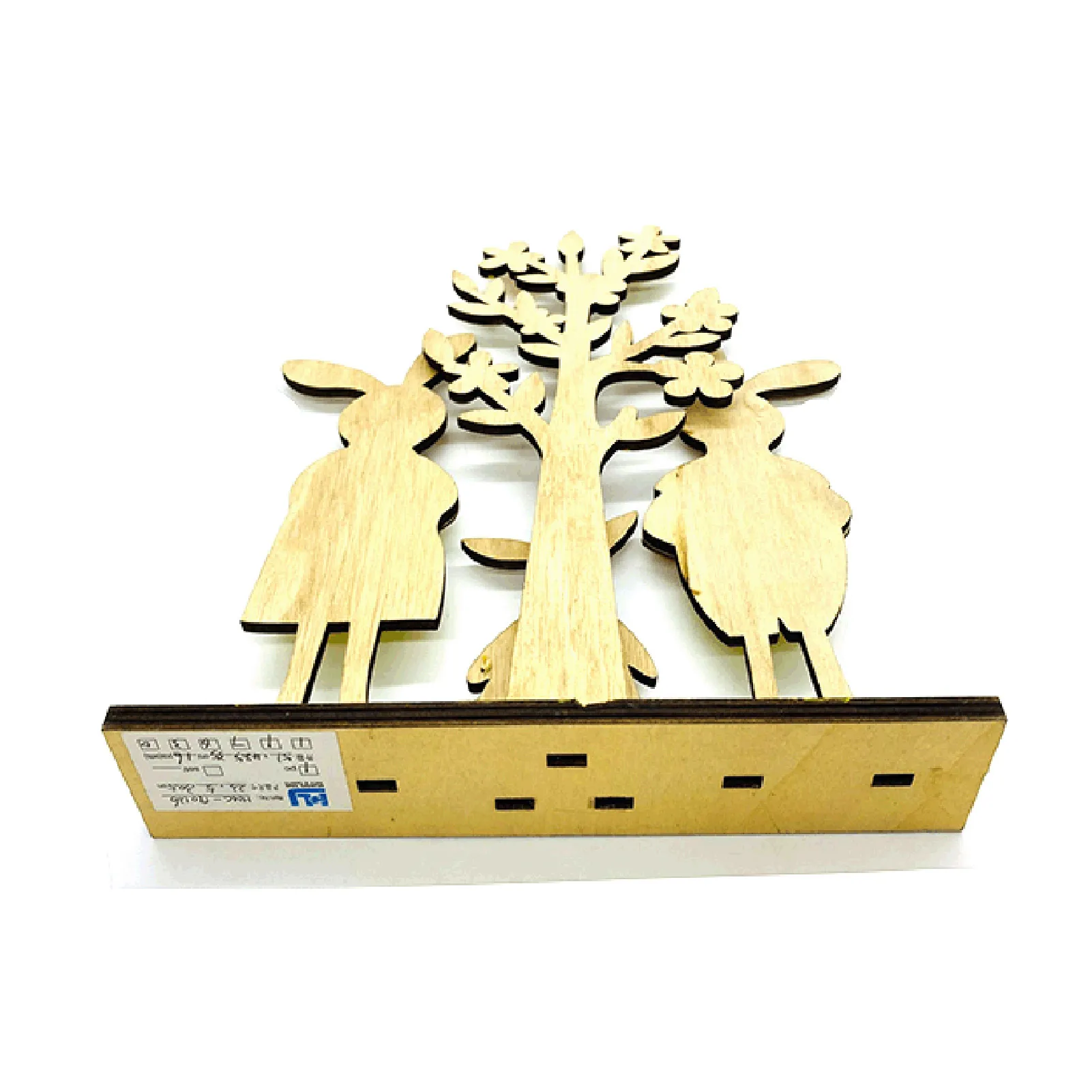 

Easter Bunny Family Hanging Decoration Wooden Simple Bunny Rabbit Desktop Festival Decoration Ornaments Crafts DH