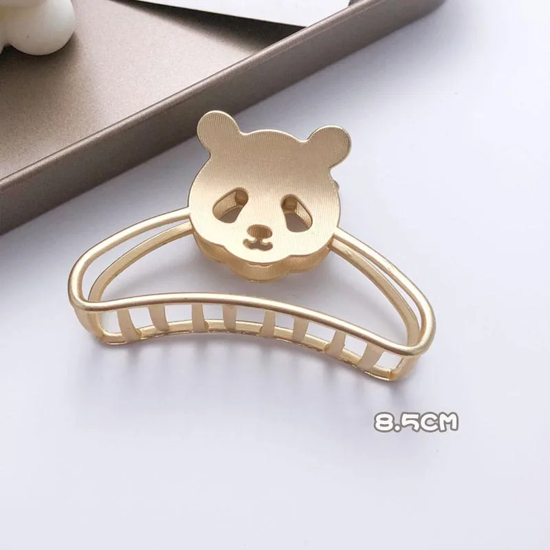 

INS Simple Style Metal Clip Hairpin Large Bath Hair Claws Korean Gold Hollow Hair Clip Vintage Headwear Fashion Hair Accessories