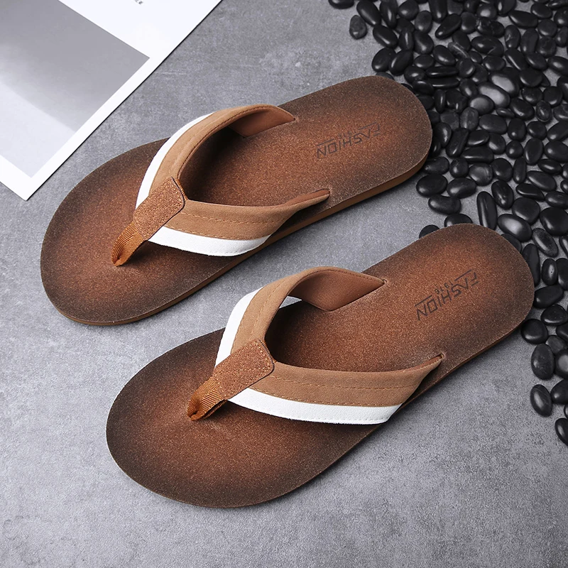 

Summer High Quality Slipper Men Hot Sale Toe Sandals Thick-Soled Men Slipper Indoor Outdoor Beach Flip Flops Soft Sole Wholesale