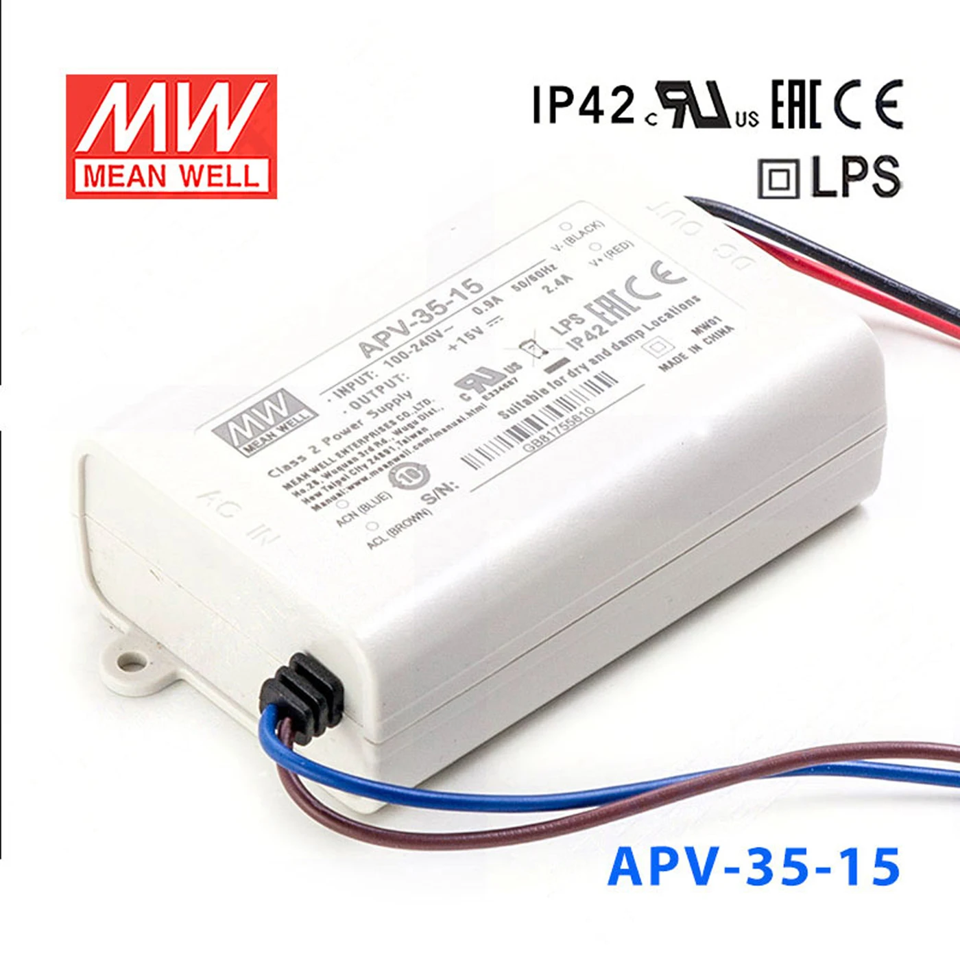 

(Only 11.11)MEAN WELL APV-35-15 (6Pcs) 15V 2.4A meanwell APV-35 15V 36W Single Output LED Switching Power Supply
