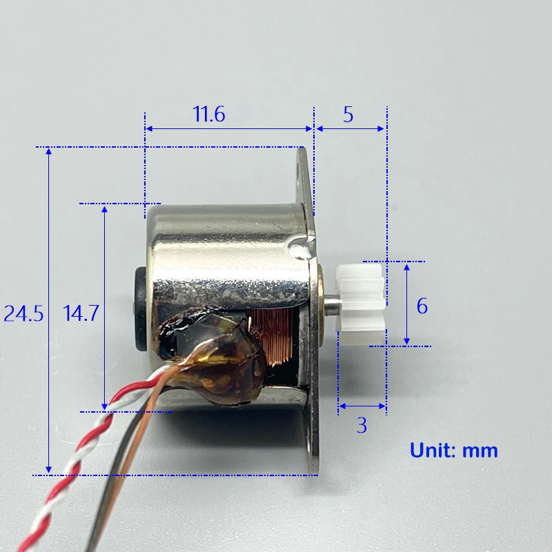 5 шт./лот 15 мм микро шаговый двигатель 2 фазный 4 проводной 18 градусов 20 Ом