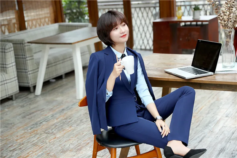 Темно-синие официальные комплекты со штанами с 3 предмета в комплекте куртка +