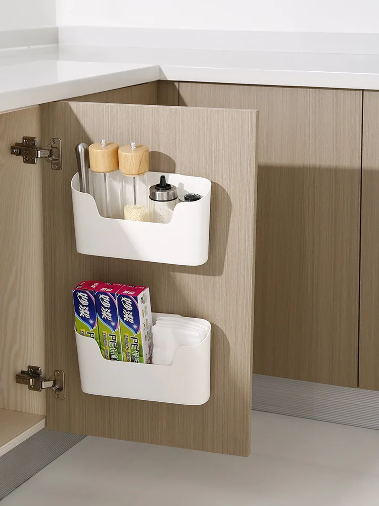 

Wall-mounted Storage Box Storage Box Kitchen Bathroom Toilet Debris Plastic Free Perforated Storage Box