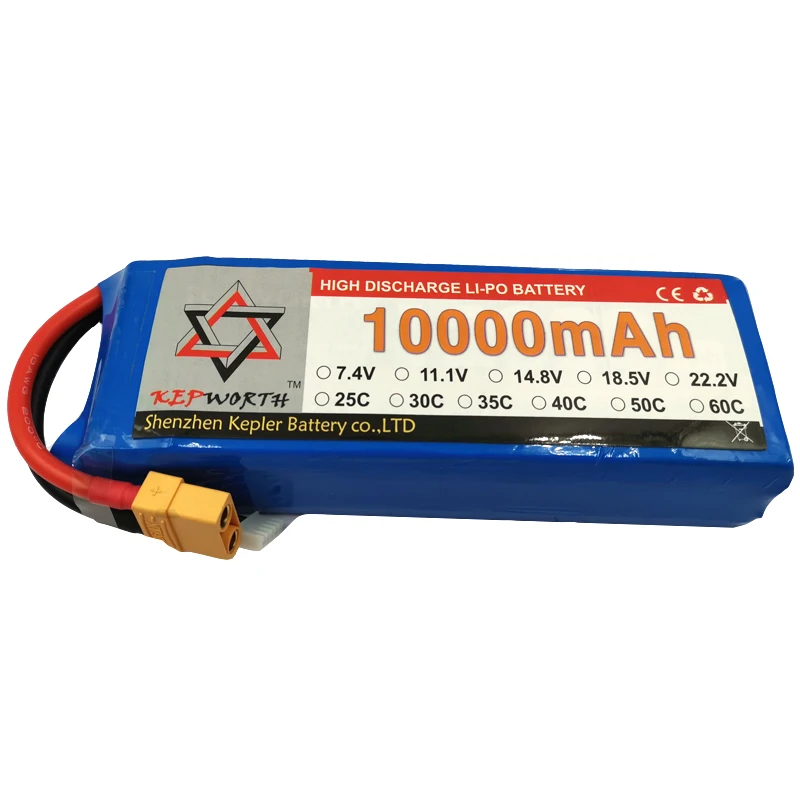 

KEPWORTH 3S 11.1V 10000mAh 25C 35C 60C RC LiPo Battery 3S For RC Helicopter Car Boat Tank Airplane Drone 3S LiPo