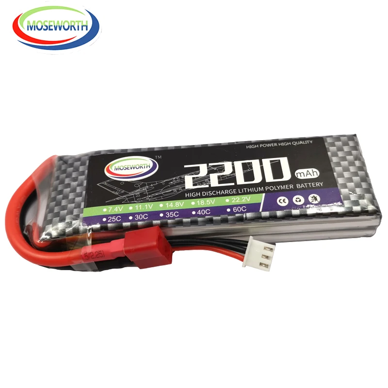 

2S 7.4V 2200mAh 35C Battery RC LiPo Battery For RC Drone Quadcopter Helicopter Car Airplane Toys Lithium Polymer Batteries