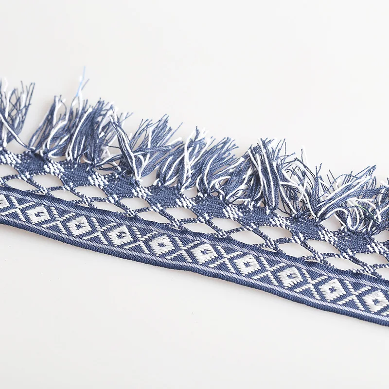 2 ярда, жаккардовая лента с вышивкой и кисточками для рукоделия, аксессуары для одежды и сумок