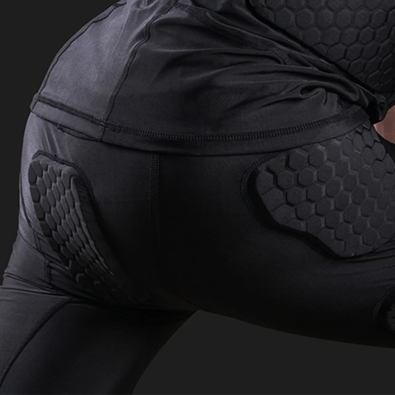 

Adult Men Padded Compression Shorts Hip And Thigh Protector For Football Paintball Basketball Ice Skating Soccer Hockey hot MK